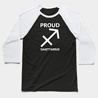 Proud Sagittarus White Baseball T-Shirt